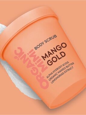 Organic Mimi Mango Gold Body Scrub in Mango & Lemongrass